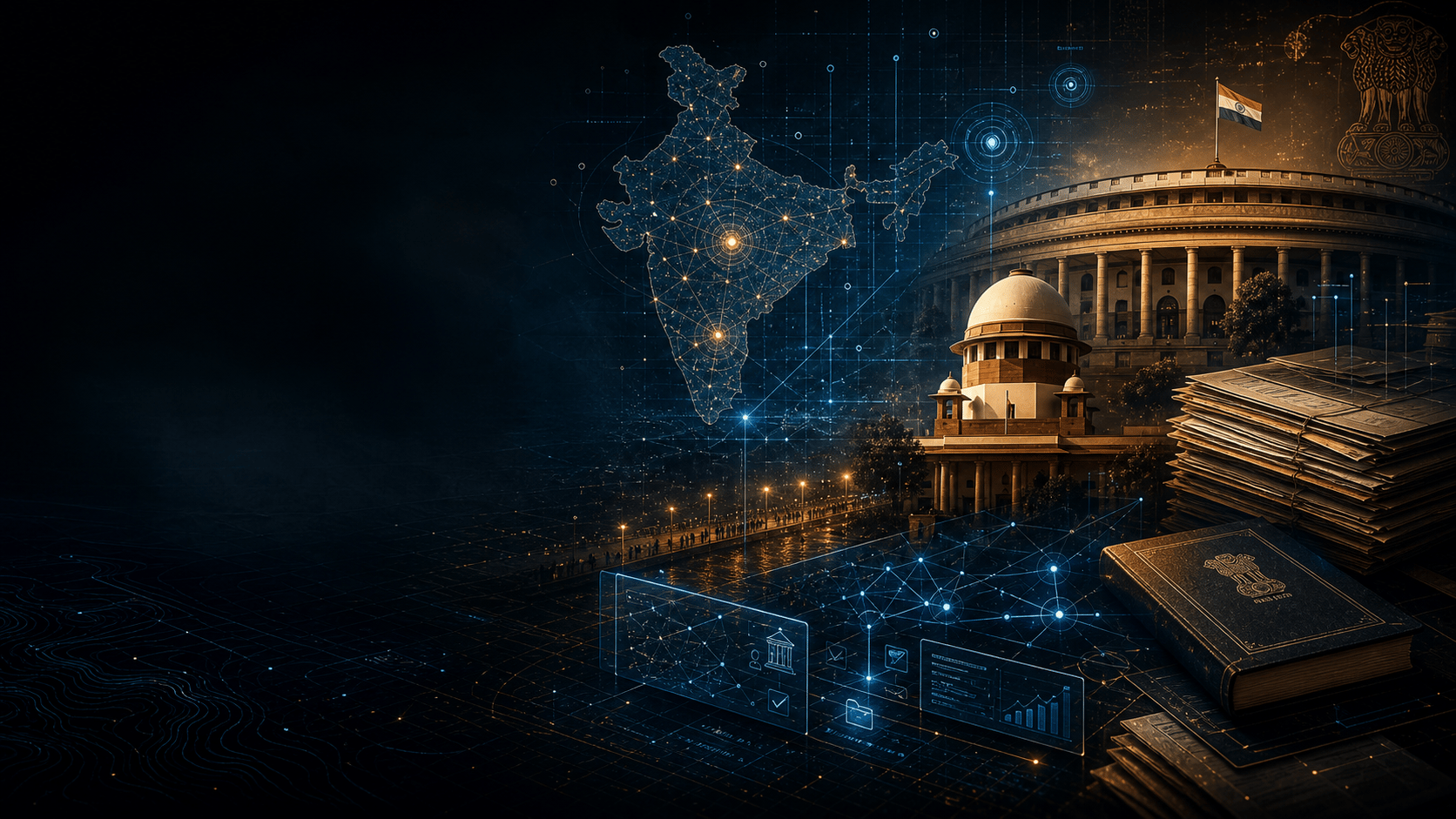 Governance Record Intelligence Banner Showing Public Digital Infrastructure, Governance Documentation, And Institutional Systems In India